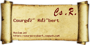 Csurgó Róbert névjegykártya