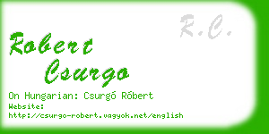 robert csurgo business card